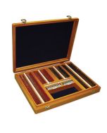 232 Reduced Aperture Metal Lenses in a Wooden Case with a Removable Tray