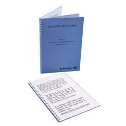 Four Page Washable Reading Test Type
